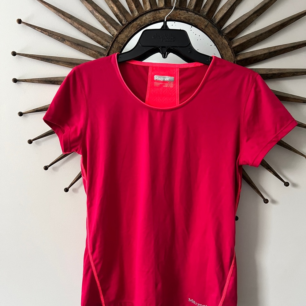 New Womens Marmot Essential Short Sleeve Tee Shirt T-Shirt Active UPF Wicking
